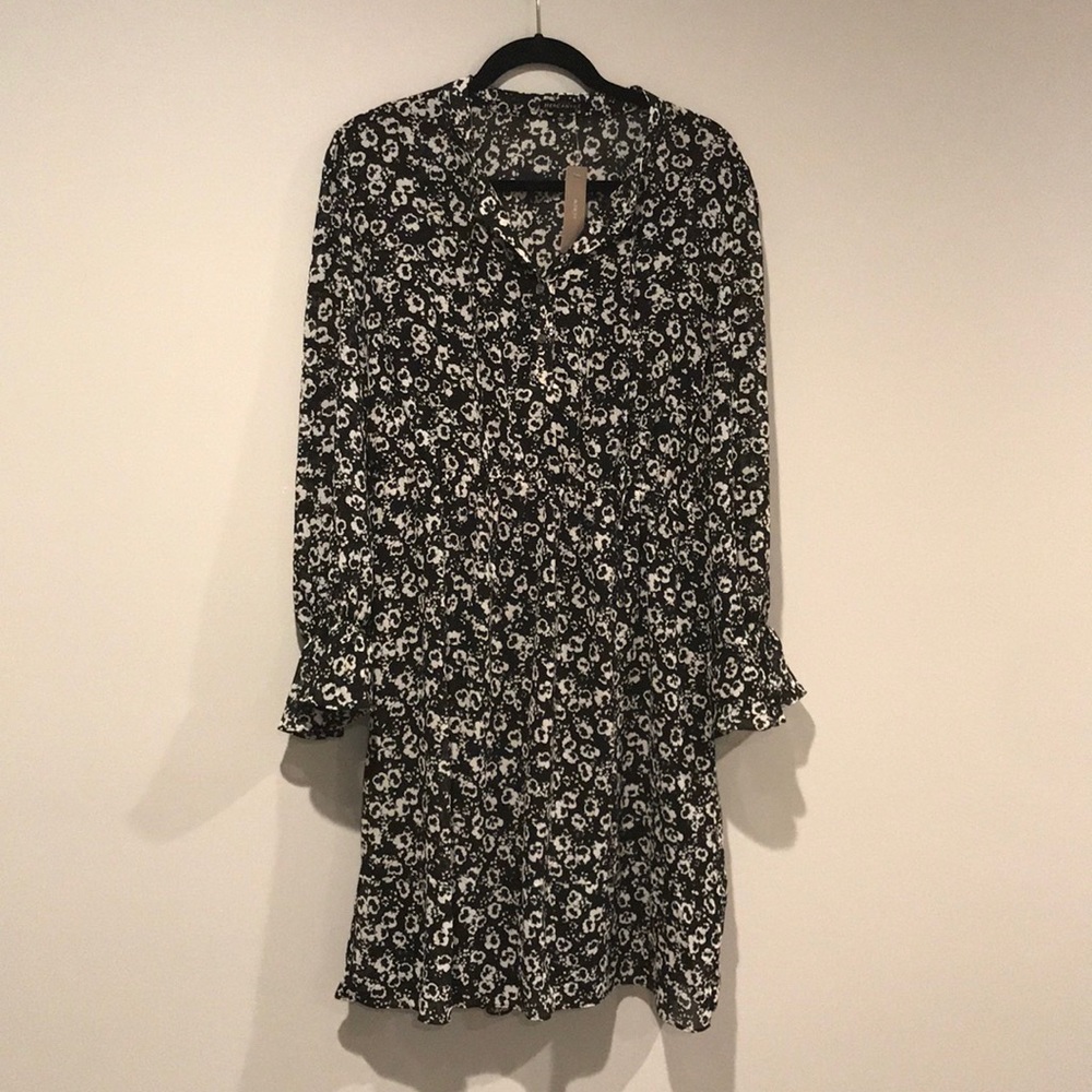 J. Crew Drapey Tie-Front Blossom Print Dress NWT